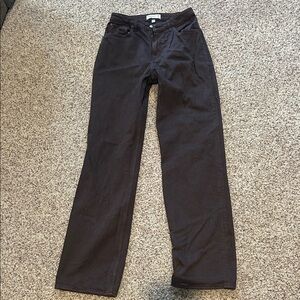 Abercrombie & Fitch Women's chocolate brown Straight Leg Jeans